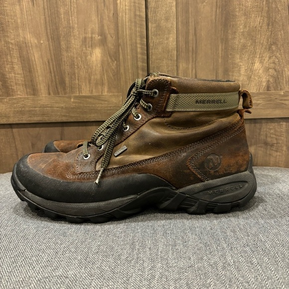 Merrell Graz Waterproof Boots Men’s 12 Brown - Picture 1 of 14